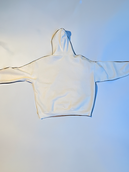 Cloudy White | Puff Lettering Hoodie